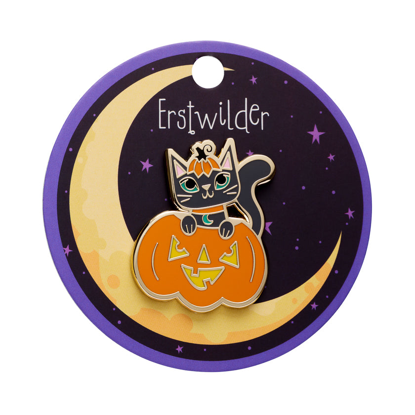 Cat O Lantern Enamel Pin