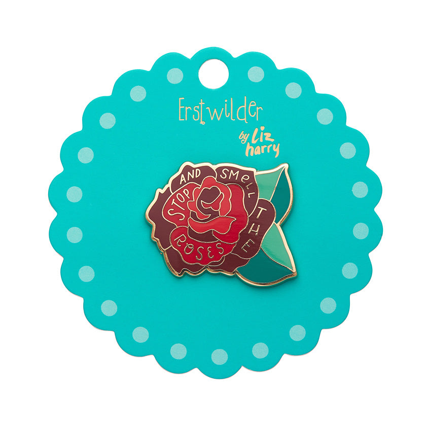 Load image into Gallery viewer, Stop and Smell The Roses Enamel Pin
