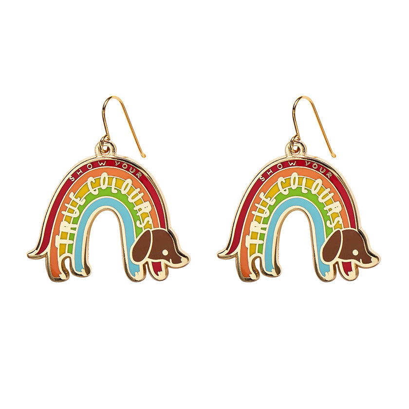 Rainbow Ruff True Colours Enamel Earrings SALE