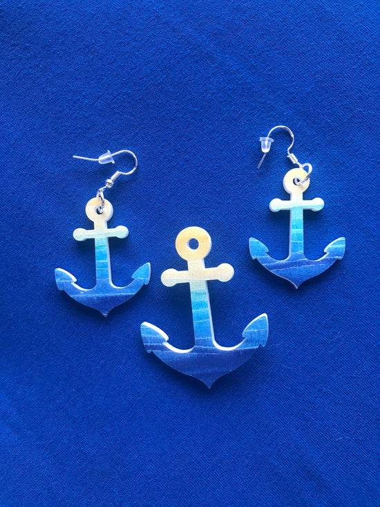 Anchor Brooch or Earrings