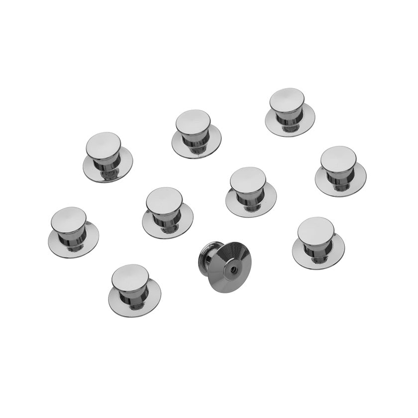 Erstwilder enamel pin metal locking clasp silver 10 pack