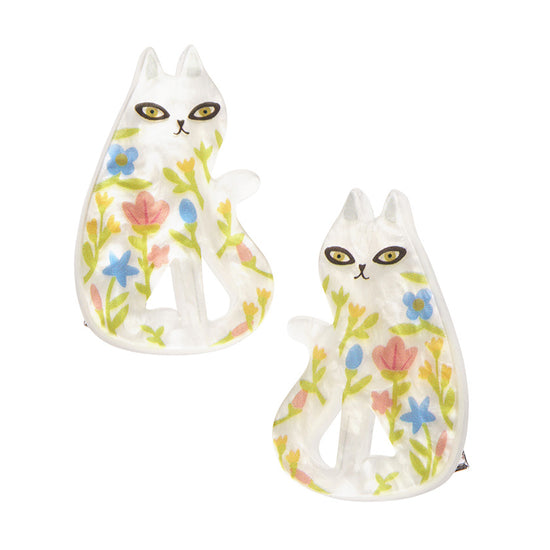 Feline Florescence Hairclips