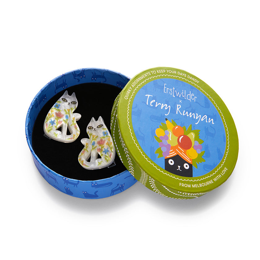 Feline Florescence Hairclips
