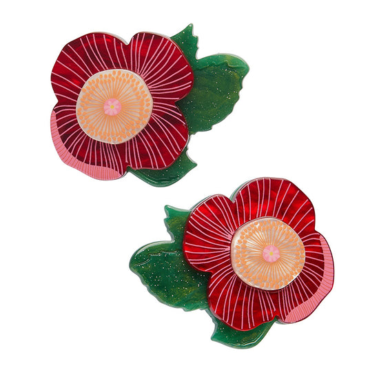 Pretty Poppies Hair Clips Set