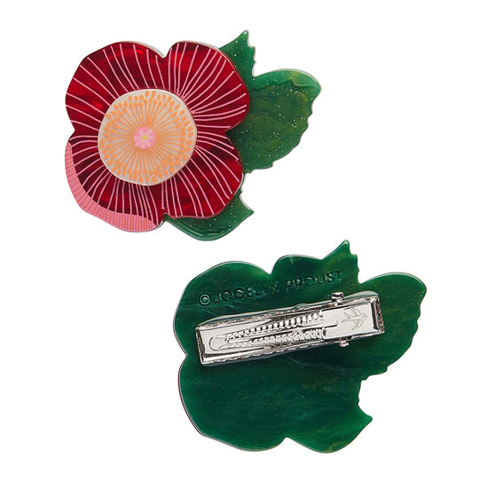 Pretty Poppies Hair Clips Set