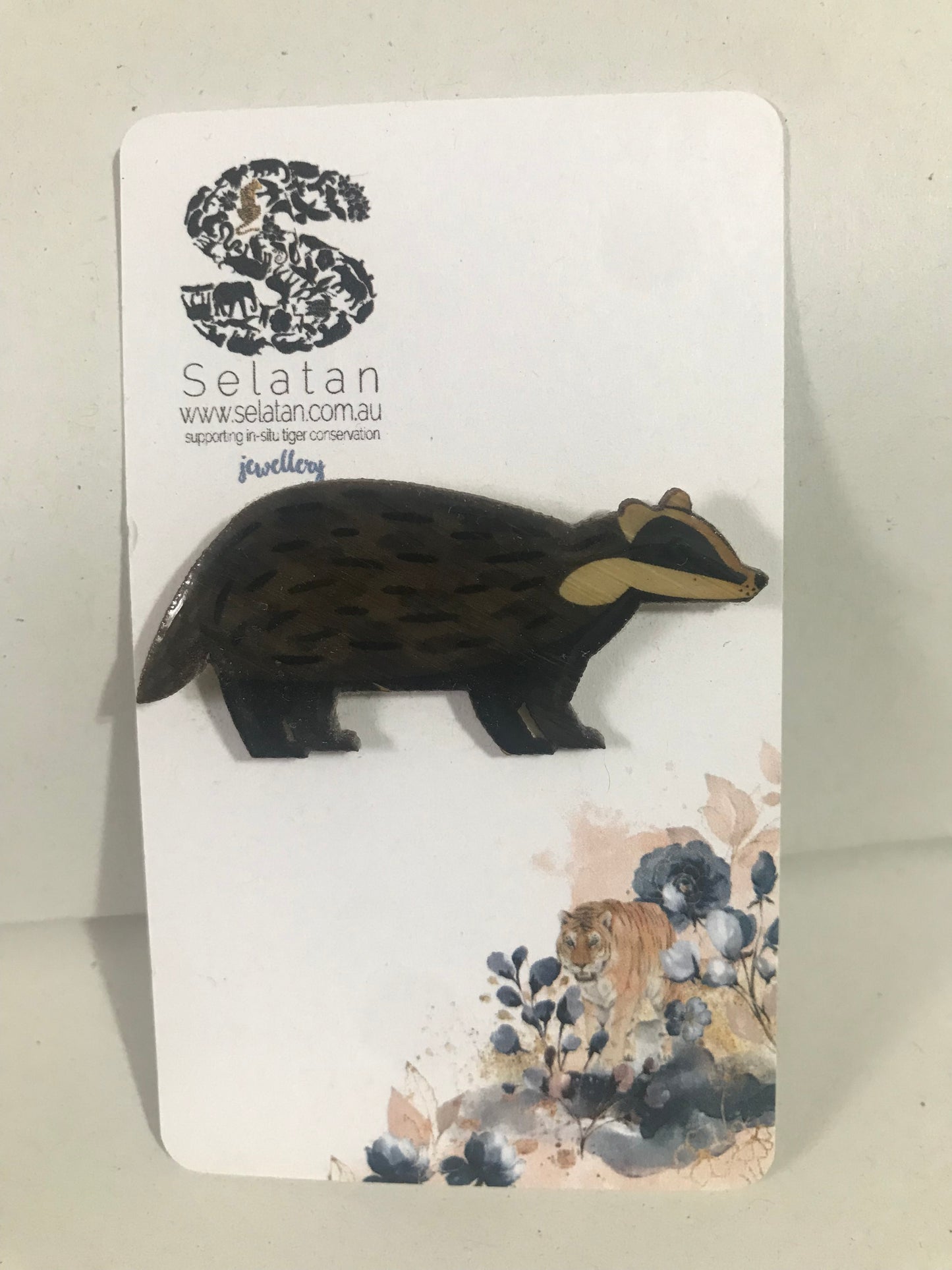 Selatan Badger Brooch