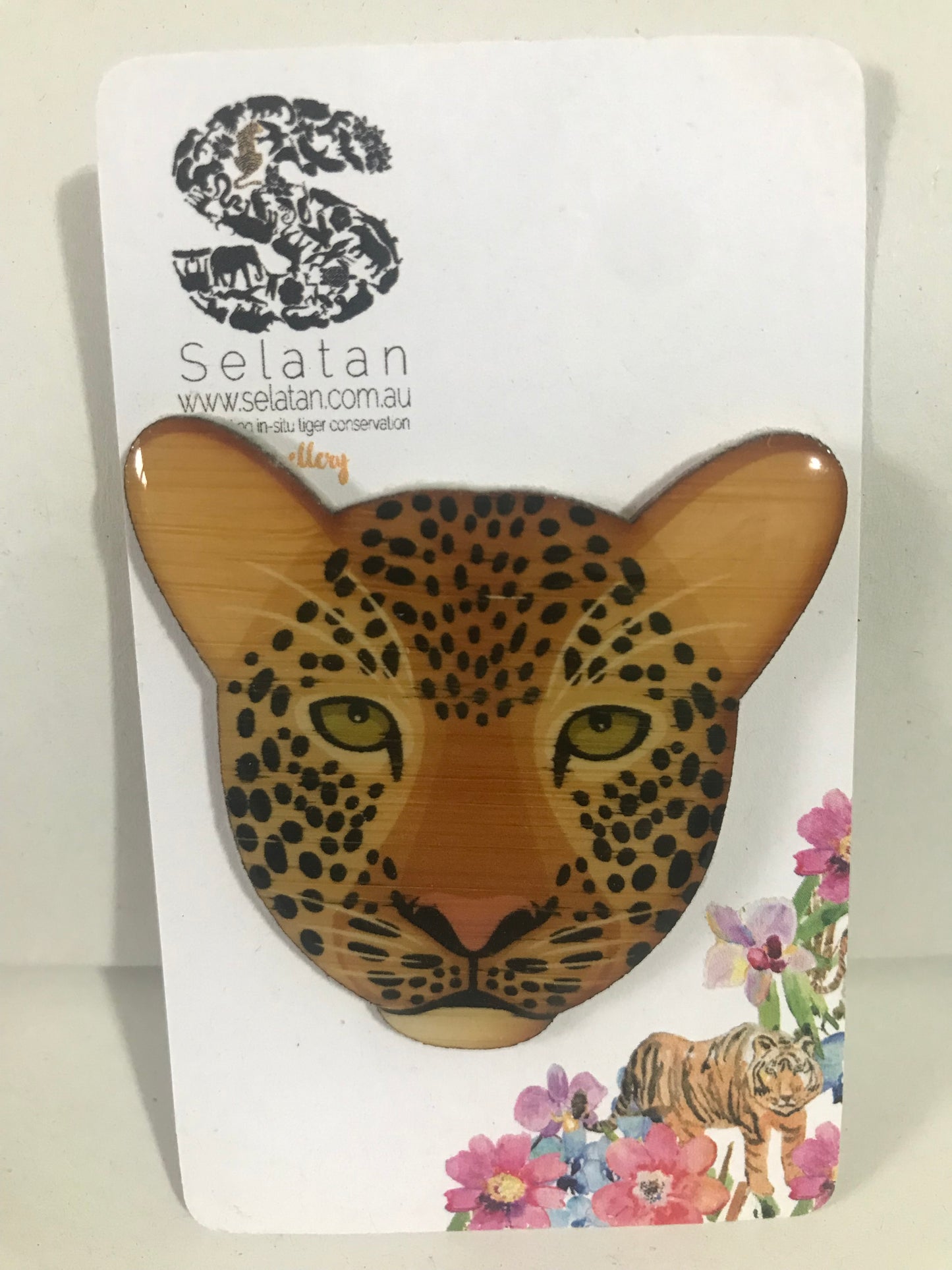 Selatan Leopard Face Brooch