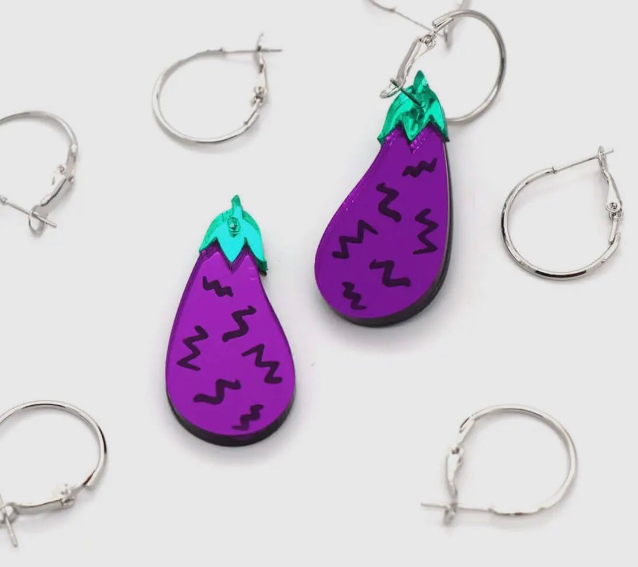 Aubergine Earrings  PRICED TO CLEAR WAS £9.95