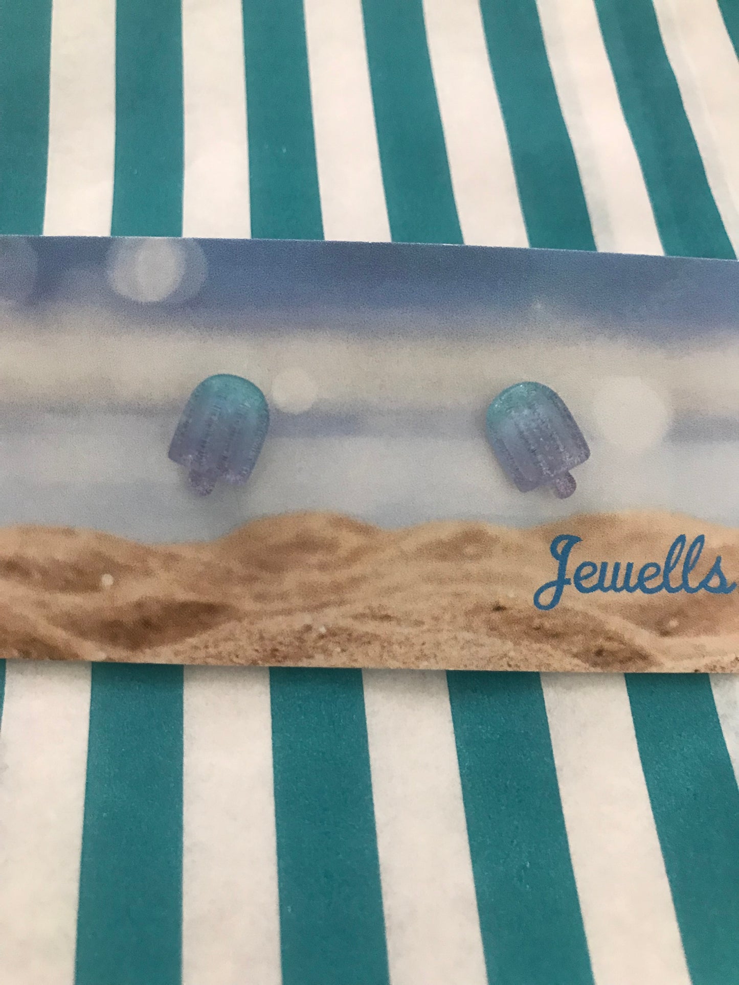 Seaside Sealife resin mini stud earrings lollies - 3 colours