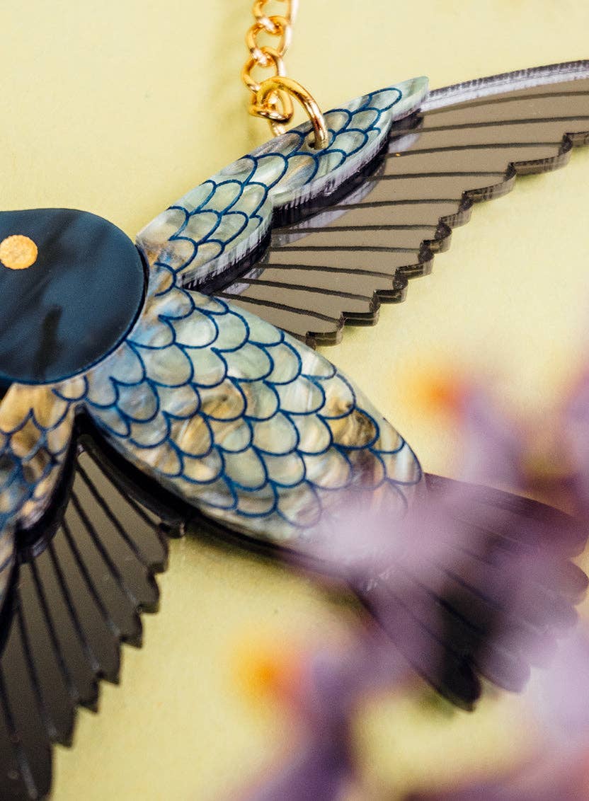 Frida Kahlo Hummingbird Necklace