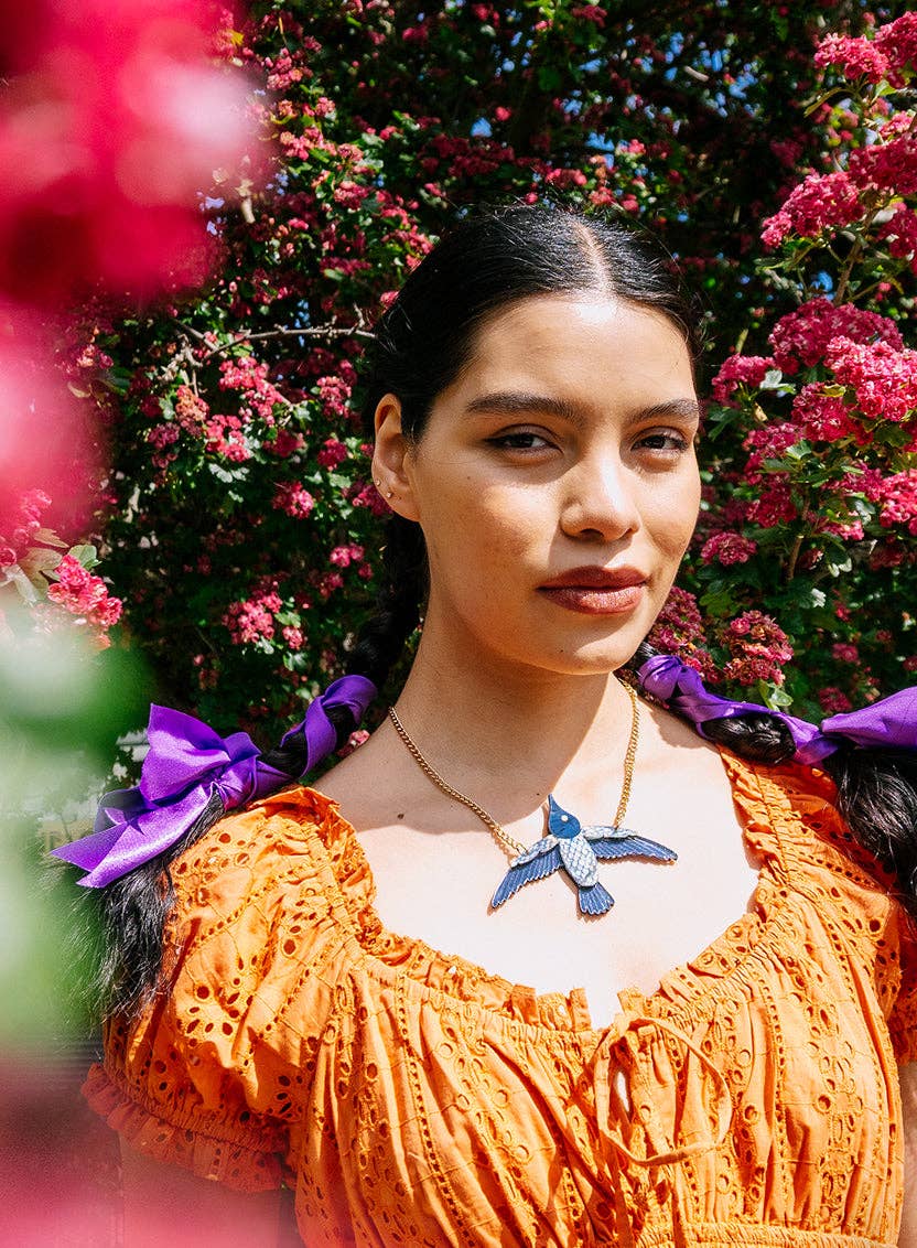 Frida Kahlo Hummingbird Necklace