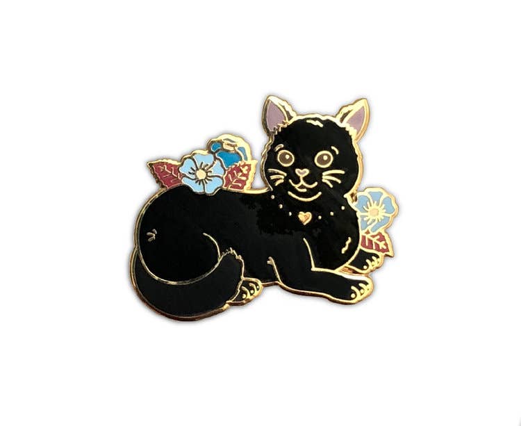 Black Cat Enamel Pin - expected mid August - reserve now!