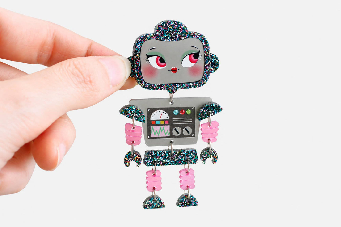 Retro Little Robot Brooch