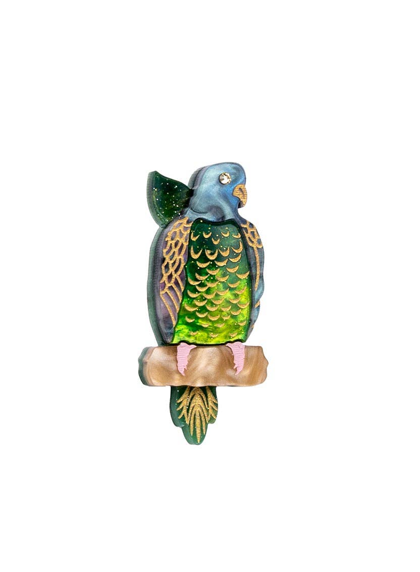 Frida Kahlo Parrot Brooch