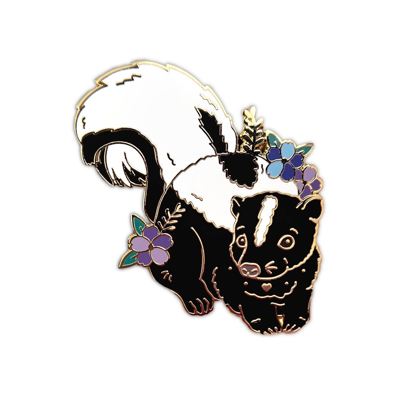 Black Skunk Enamel Pin