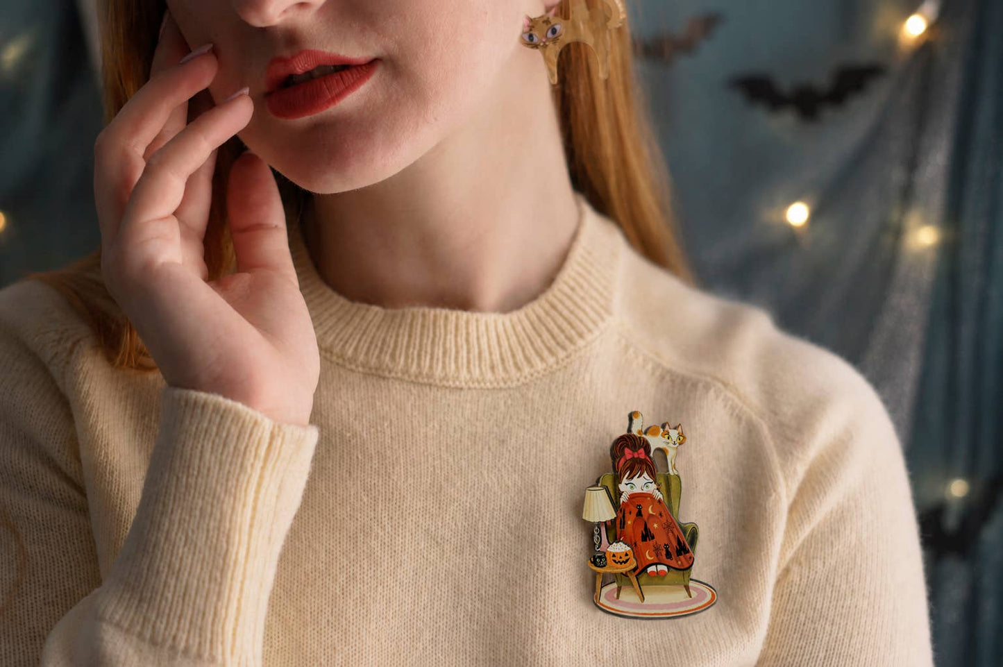 Night of Terror brooch - RESERVE NOW (stock expected around 16/9)