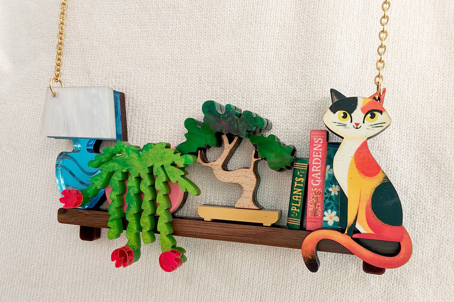 Necklace - Shelf Plants And Cat - expected 10th June