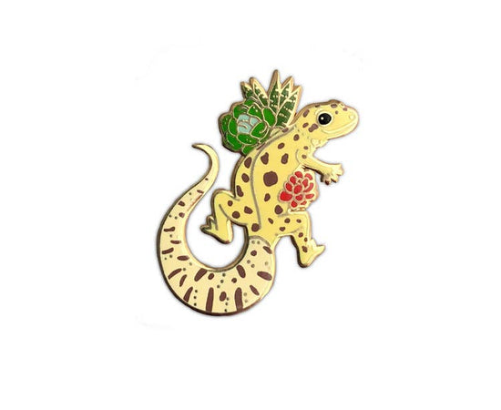 Yellow Spotted Gecko Enamel Pin - expected mid August - reserve now!