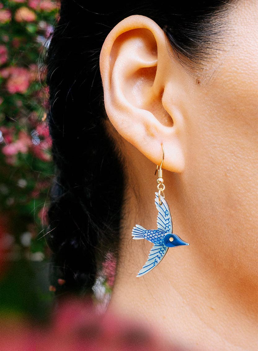Frida Kahlo Hummingbird Earrings
