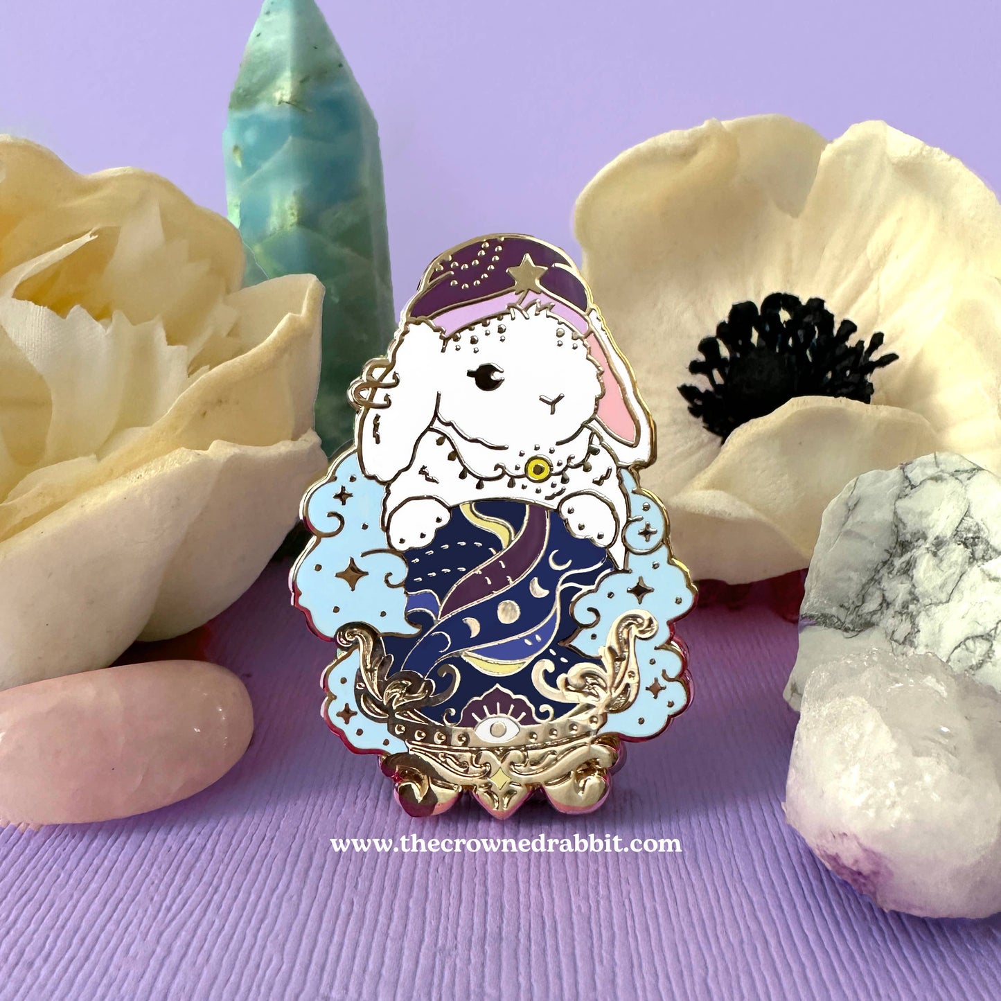 Fortune Teller Rabbit Enamel Pin