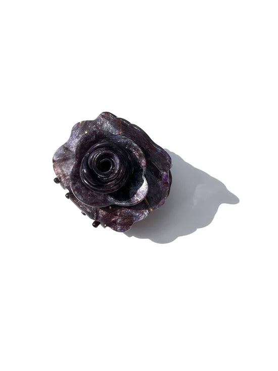 Handmade Origami Rose Flower Claw Hair Clip