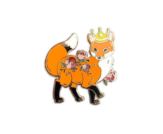 Crowned Fox Enamel Pin - expected mid August - reserve now!