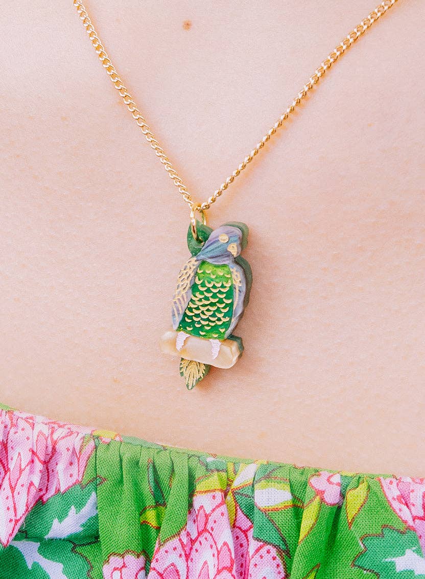 Frida Kahlo Parrot Pendant