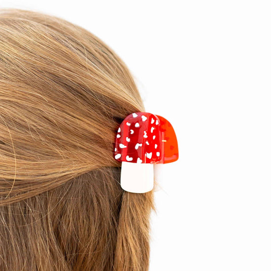 Mini Mushroom Hair Claw Clip