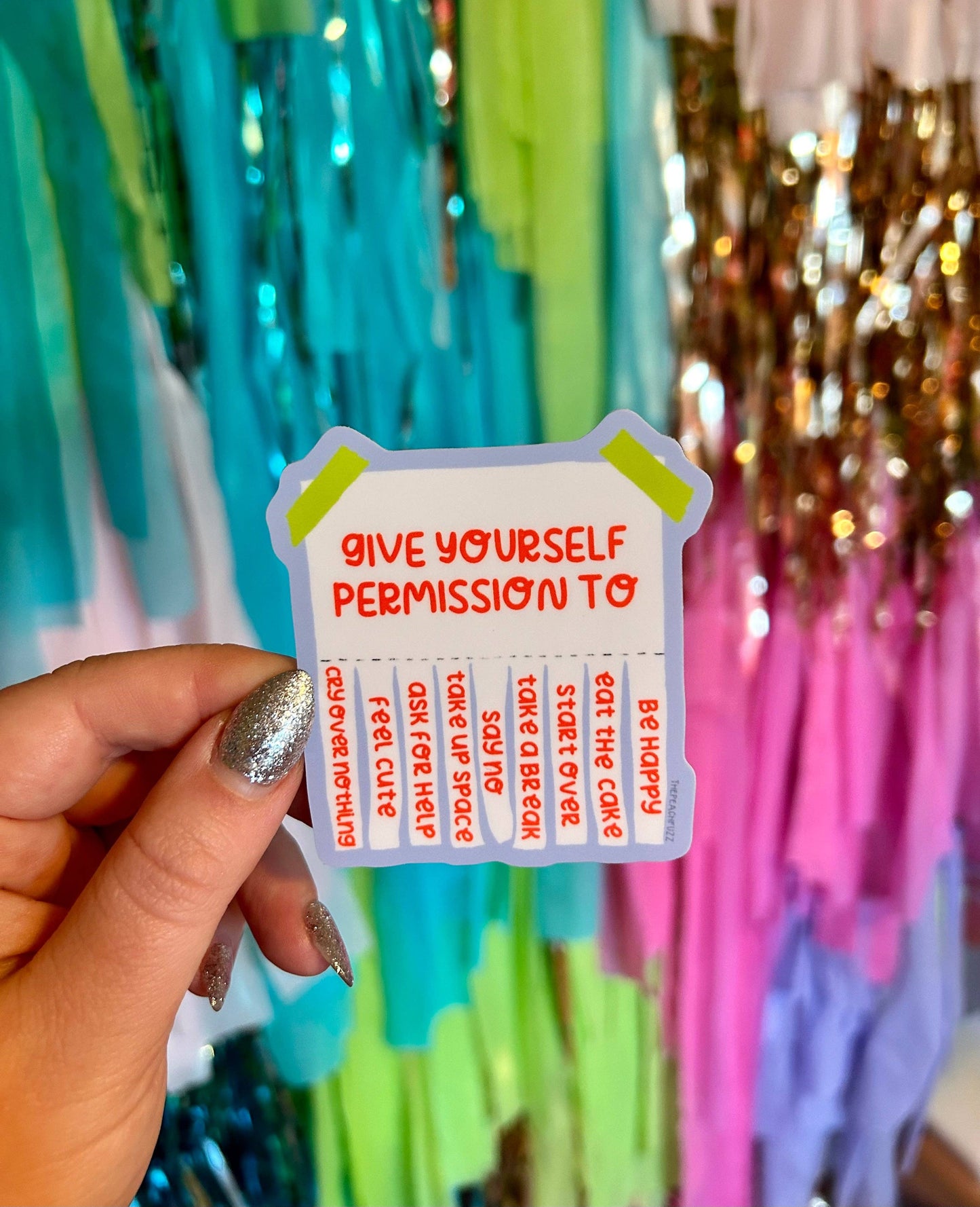 Give Yourself Permission Sticker - pre order see listing