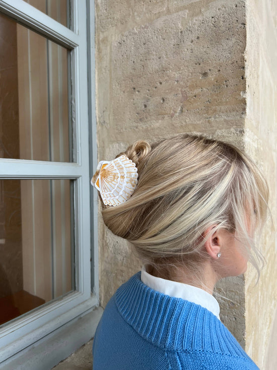 Hand-painted Seashell Claw Hair Clip | Eco-Friendly