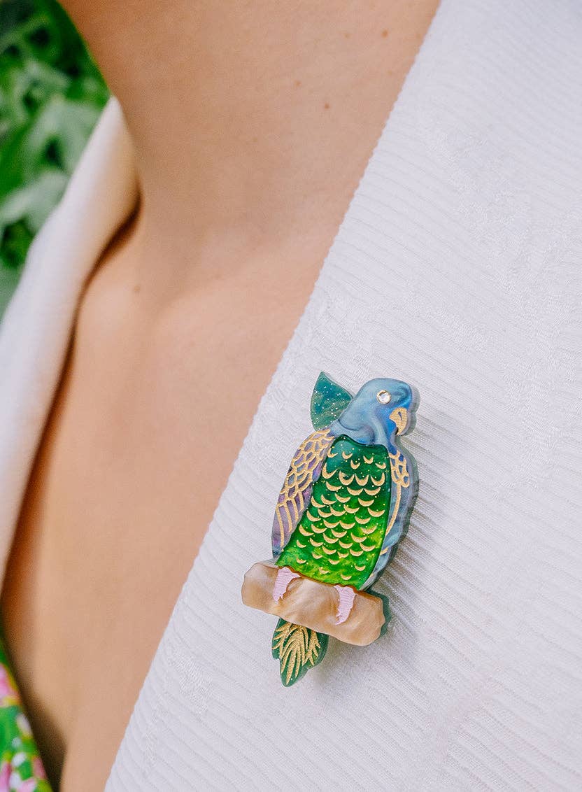 Frida Kahlo Parrot Brooch