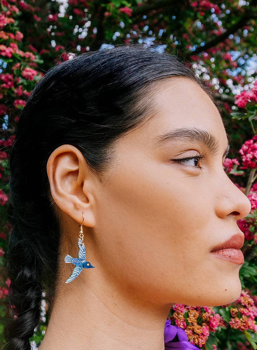 Frida Kahlo Hummingbird Earrings