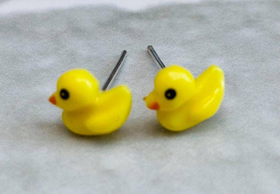 Yellow Duck resin earrings