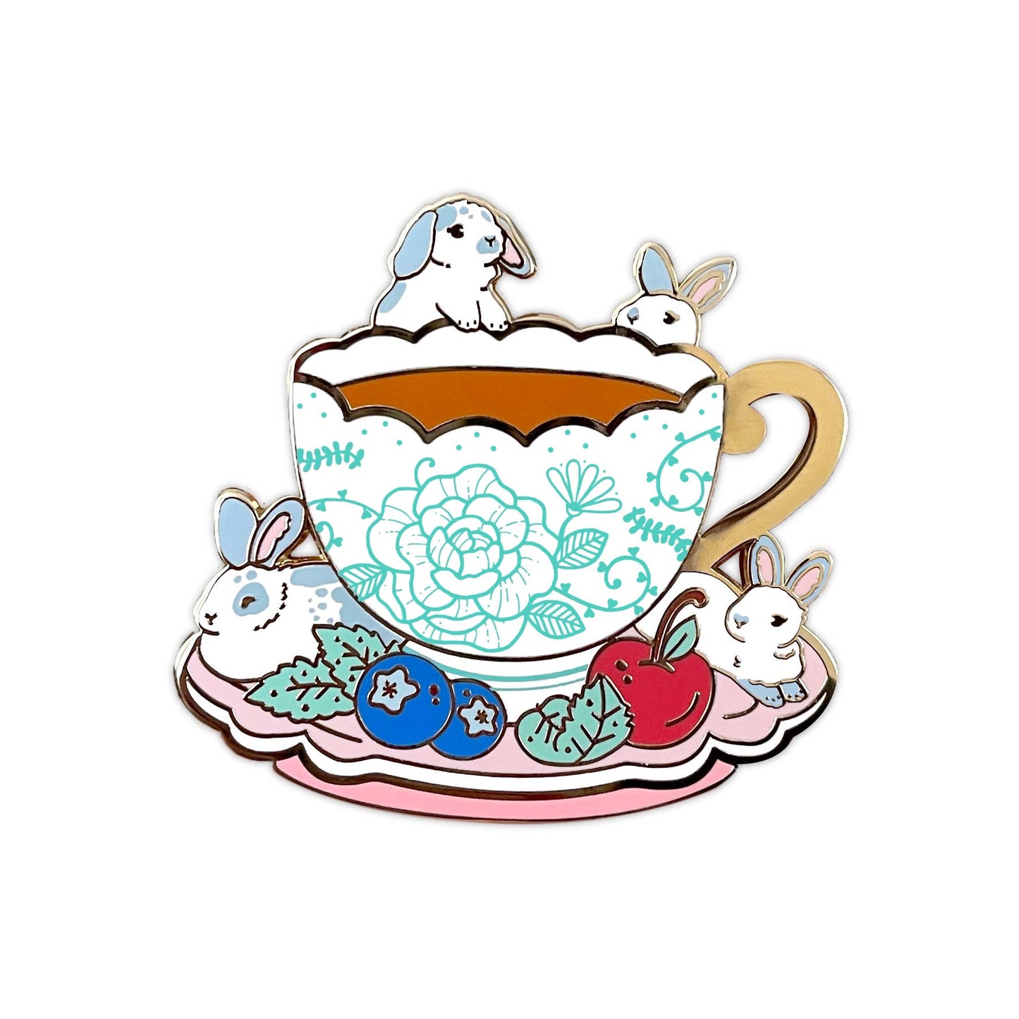 Tea Cup Rabbit Enamel Pin - expected mid August - reserve now!