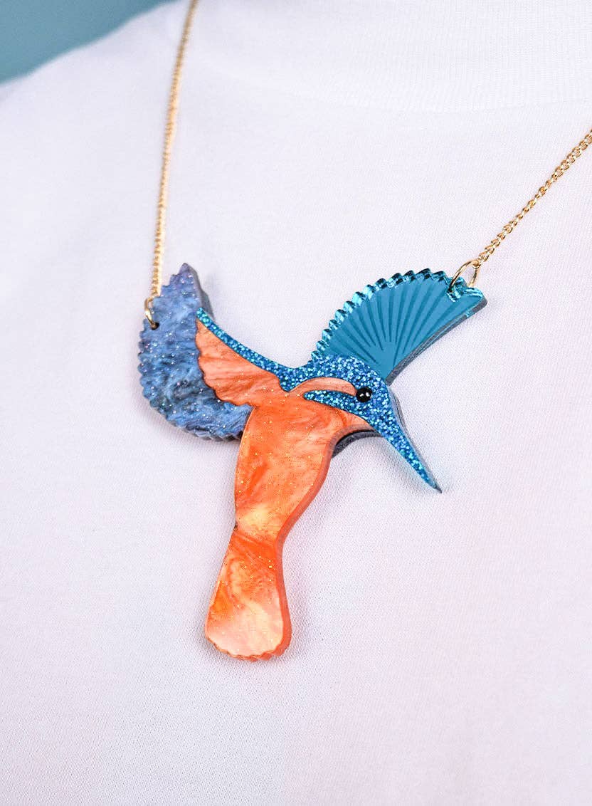 Diving Kingfisher Necklace