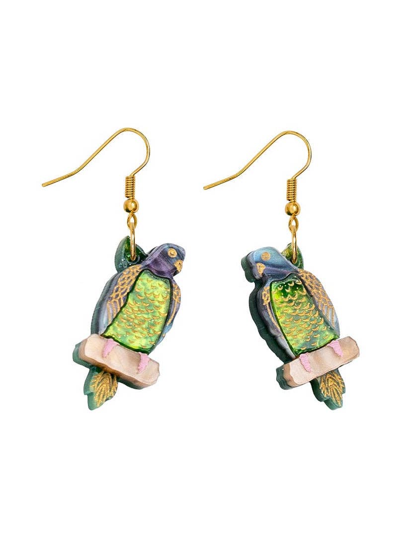 Frida Kahlo Parrot Earrings