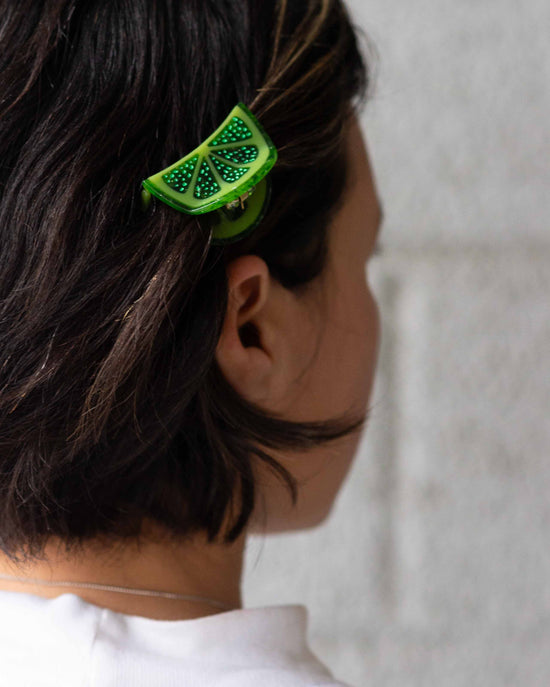 Lime Slice Hair Claw