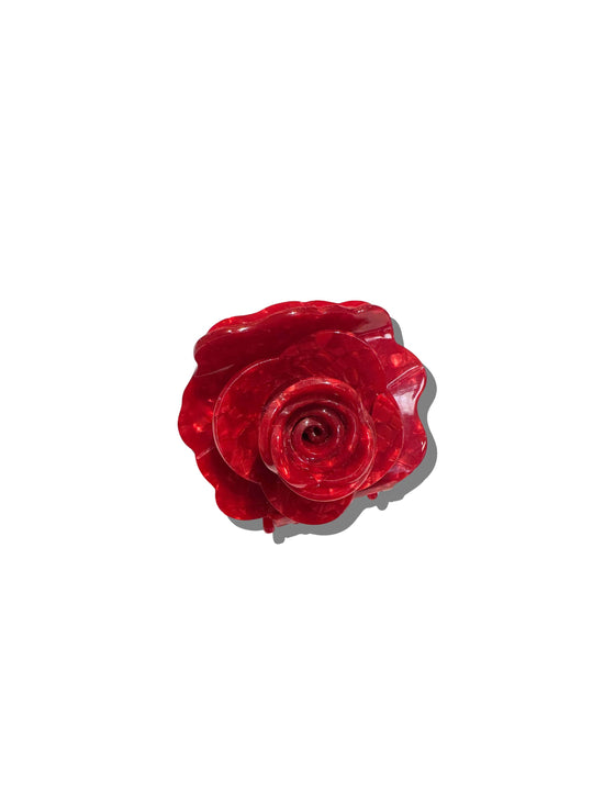 Handmade Origami Rose Flower Claw Hair Clip