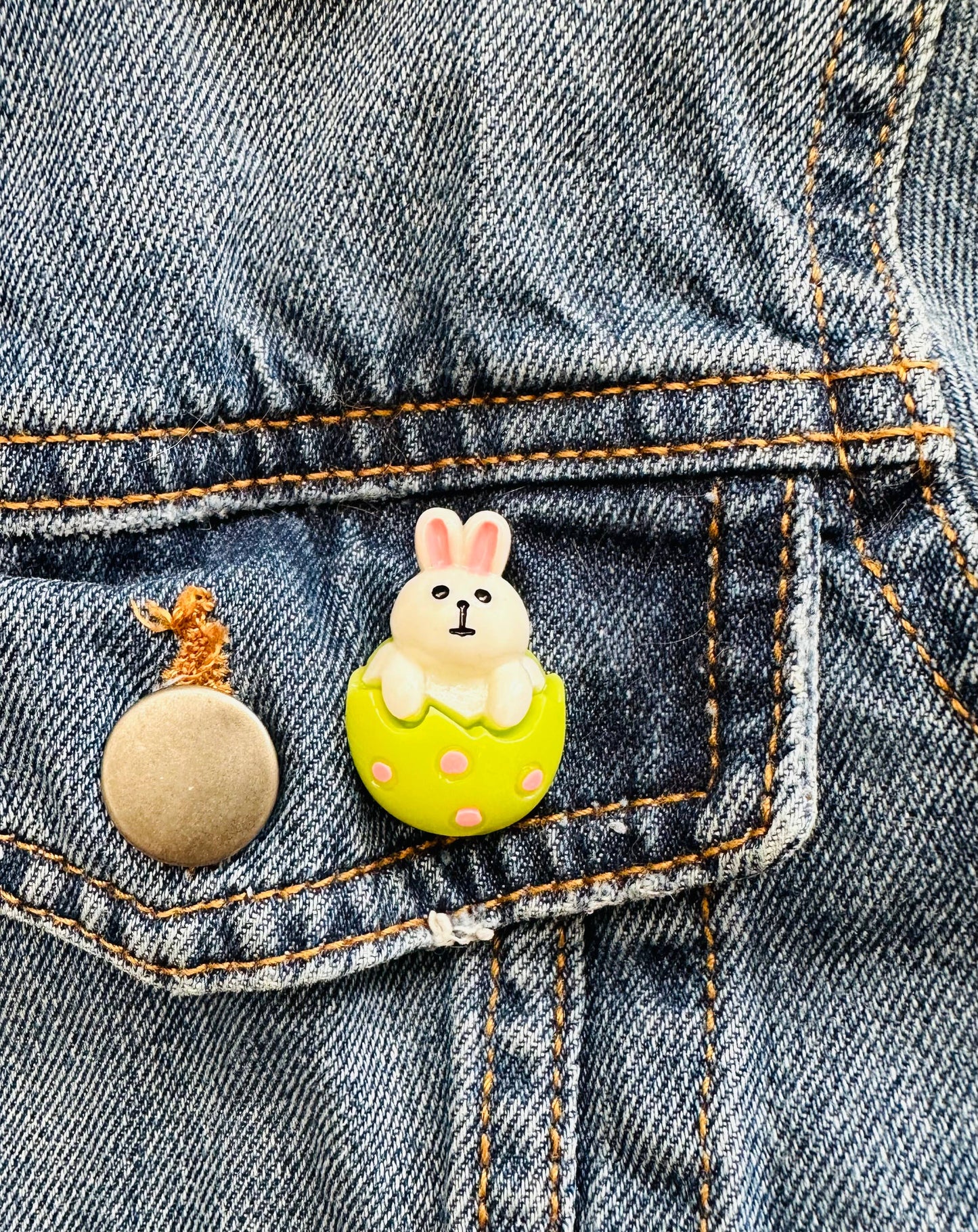 Easter resin brooch eggs chicks bunnies