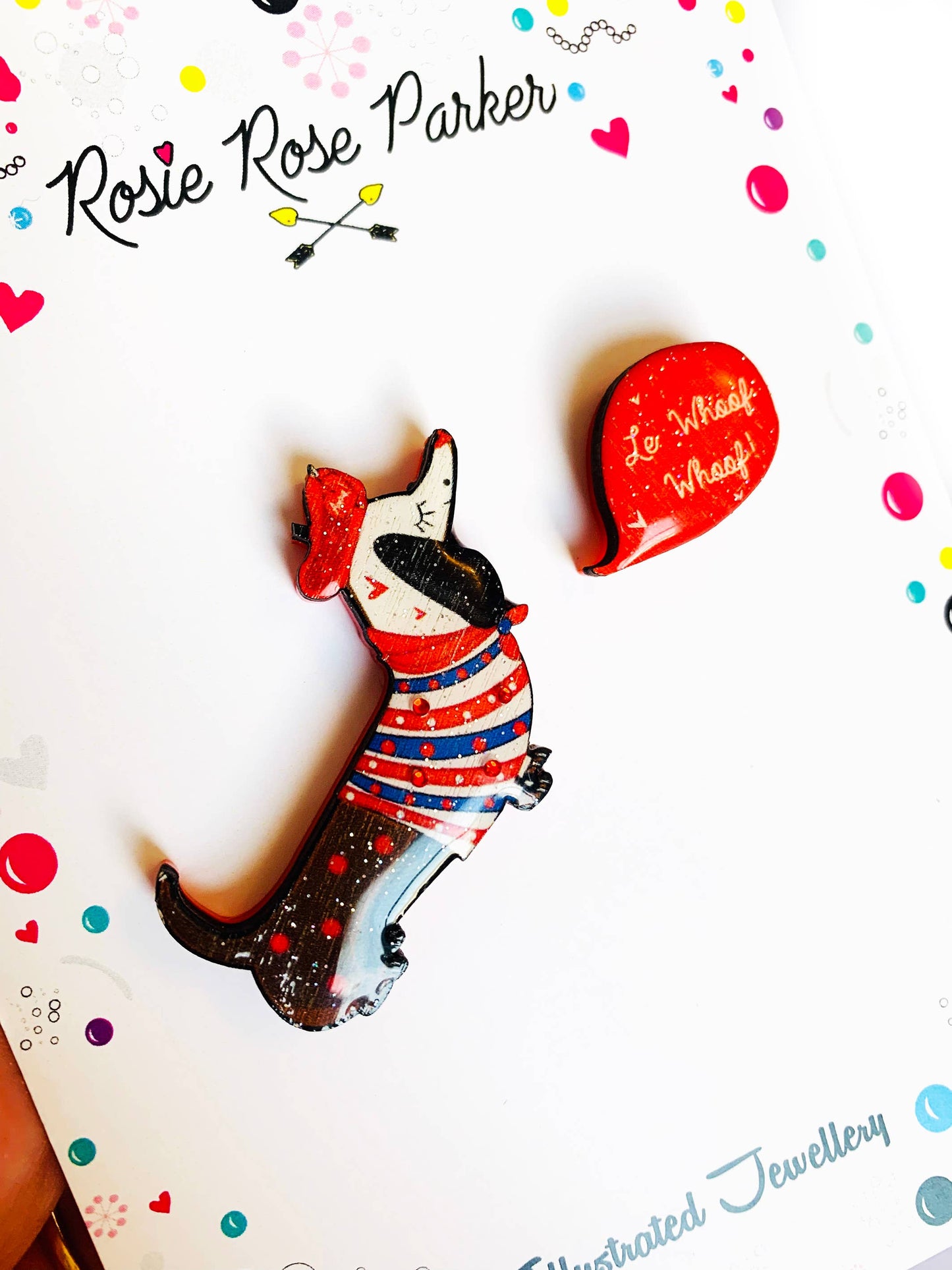 Pierre the french sausage dog brooch - Le Whoof Whoof